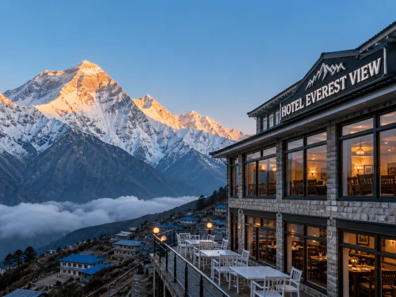 Luxury Everest Helicopter Tour with Overnight at Everest View Hotel helicopter tour in Nepal