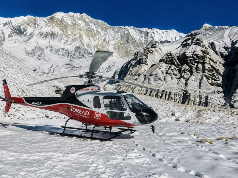 trip route map for Everest Chopper Ride with Kala Patthar Landing 